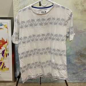 Denim & Flower palm tree t-shirt